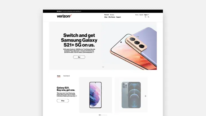 image of website for verizon-design-system